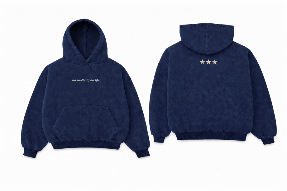 NO FOOTBALL NO LIFE NFNL Signature  Hoodie(navy)