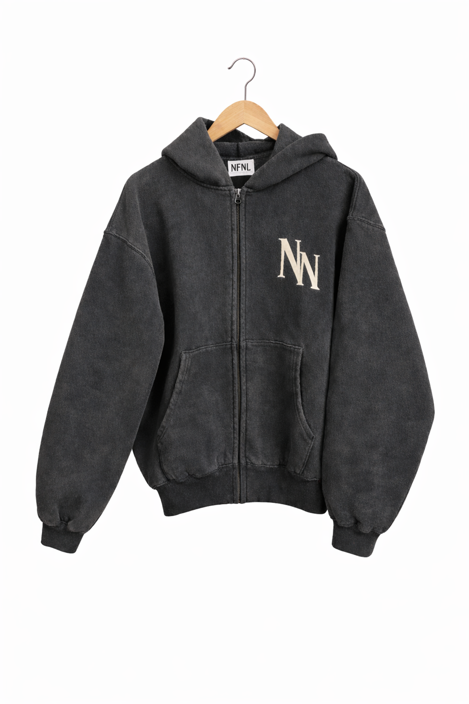 NFNL Hooded Zip-up(CHARCOAL)