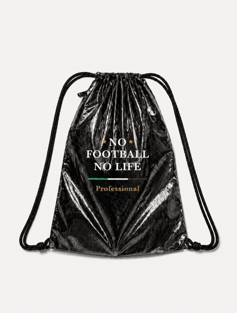 no football no life GYM- SACK - Metal Black