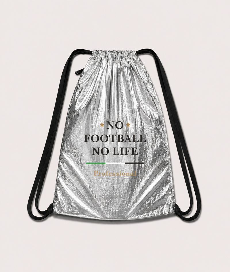 no football no life GYM- SACK - Metal Silver
